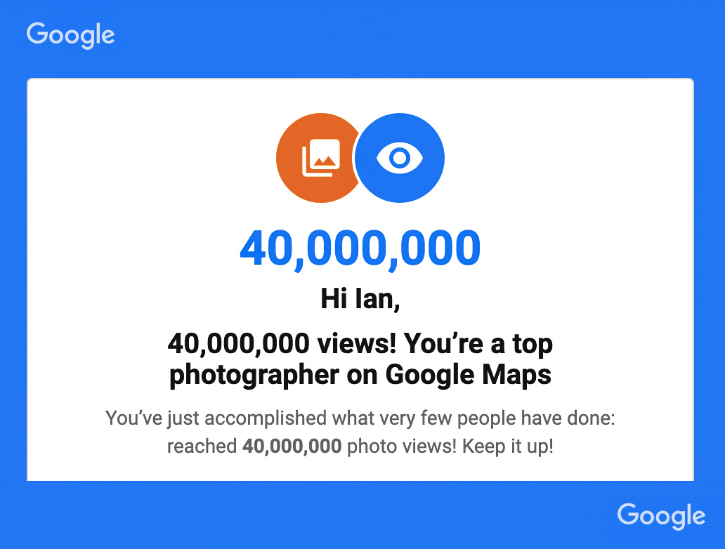 40,000,000 views 40 million Google Maps